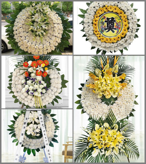 山东青岛莱西市龙水街道房家疃村花圈速递